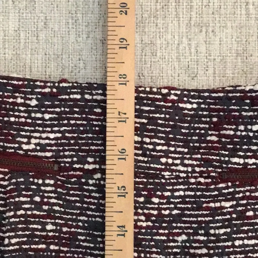 Loft Petites Pencil Skirt Maroon Multicolor Size 10